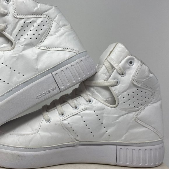 Adidas Womens Tubular Invader 2.0 Decon Triple White shoes BB2073 EUC - Picture 12 of 15